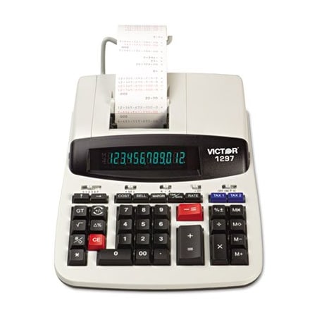 Victor, Two-Color Commercial Printing Calculator, Black/red Print, 4 Lines/sec